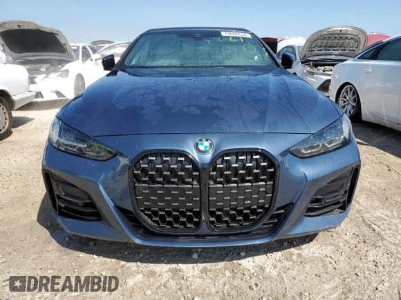 2023 BMW 4 Series 430i with VIN WBA23AT01PCL43892, listed as a Copart auction lot 74666634 with 16,544 mi miles and Non Repairable. Bid and sale history available at carsss.com. Image 5.
