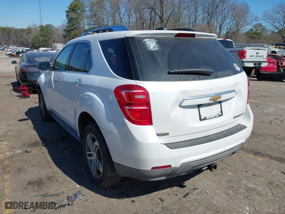 2016 Chevrolet Equinox LTZ with VIN 2GNALDEKXG6277406, listed as a IAAI auction lot 41710843 with 97,217 mi miles. Bid and sale history available at carsss.com. Image 3.