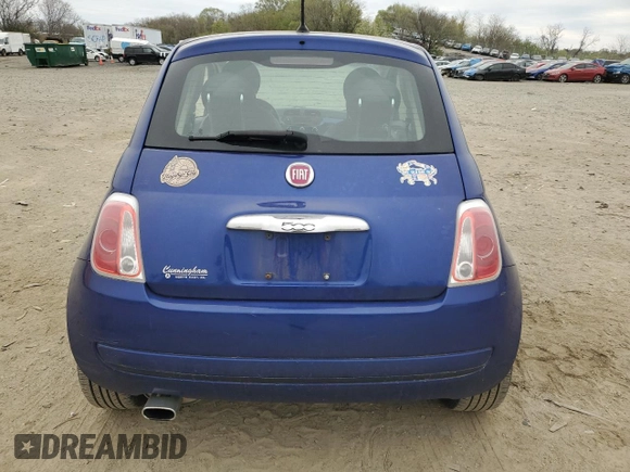 2014 FIAT 500 Pop with VIN 3C3CFFAR2ET189731, listed as a Copart auction lot 52074335 with 133,275 mi miles and Salvage Title. Bid and sale history available at carsss.com. Image 6.