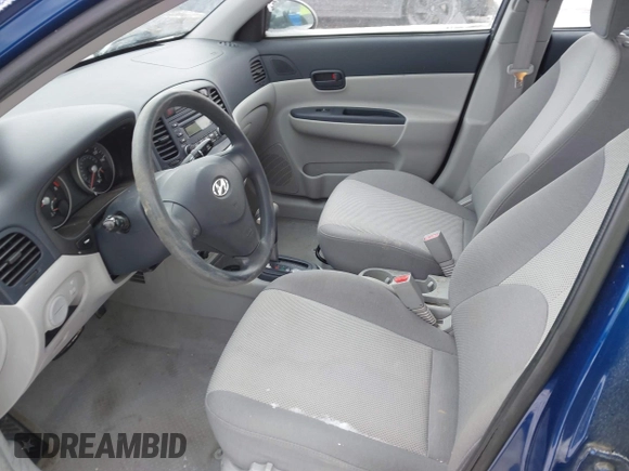 2007 Hyundai Accent GLS with VIN KMHCN46C17U103319, listed as a IAAI auction lot 41620787 with 65,291 mi miles. Bid and sale history available at carsss.com. Image 5.