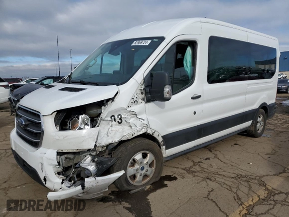 2020 Ford Transit Passenger XL with VIN 1FBAX2CG0LKA66498, listed as a Copart auction lot 82969724 with 94,500 mi miles and Salvage Title. Bid and sale history available at DreamBid. Image 1.