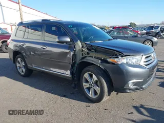 2012 Toyota Highlander Limited with VIN 5TDDK3EH2CS134845, listed as a IAAI auction lot 41431233 with 65,409 mi miles. Bid and sale history available at carsss.com. Image 1.