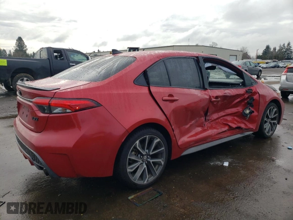 2021 Toyota Corolla XSE with VIN JTDT4MCE4MJ054997, listed as a Copart auction lot 44227115 with 108,823 mi miles and Salvage Title. Bid and sale history available at carsss.com. Image 3.