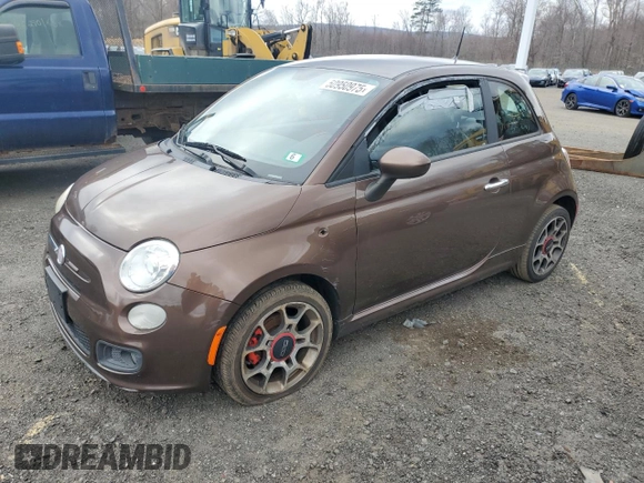 2012 FIAT 500 Sport z VIN 3C3CFFBR6CT383917, wystawiony jako Copart lot #50950975 z przebiegiem 122 087 mil mil oraz Tytuł czysty. Historia ofert i sprzedaży dostępna na DreamBid. Obrazek 1.