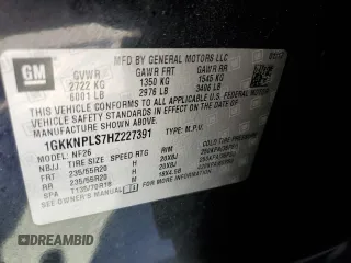 2017 GMC Acadia Denali with VIN 1GKKNPLS7HZ227391, listed as a Copart auction lot 50904195 with 64,107 mi miles and Salvage title. Bid and sale history available at DreamBid. Image 16.
