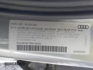 2013 Audi A6 Premium Plus с VIN WAUGFAFC7DN145322, выставлен на аукционе IAAI как лот 42615532 с пробегом 148 163 миль миль и . История ставок и продаж доступна на DreamBid. Изображение 9.