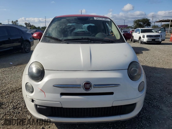 2015 FIAT 500 Pop with VIN 3C3CFFAR3FT612477, listed as a Copart auction lot 54774185 with 124,803 mi miles and Salvage title. Bid and sale history available at DreamBid. Image 5.