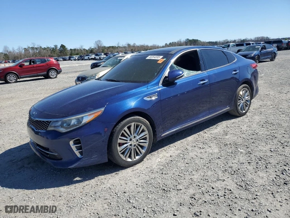 2017 Kia Optima SX Limited with VIN 5XXGV4L23HG132376, listed as a Copart auction lot 49354895 with 154,053 mi miles and Salvage Title. Bid and sale history available at carsss.com. Image 1.