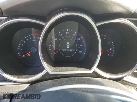 2015 Kia Optima EX with VIN 5XXGN4A7XFG420200, listed as a Copart auction lot 63709125 with 92,759 mi miles and Salvage title. Bid and sale history available at DreamBid. Image 9.