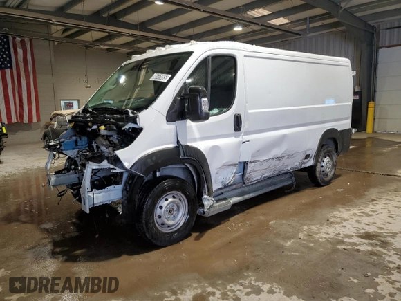 2023 Ram ProMaster Cargo with VIN 3C6LRVVG1PE565680, listed as a Copart auction lot 88541065 with 17,598 mi miles and Salvage Title. Bid and sale history available at DreamBid. Image 1.