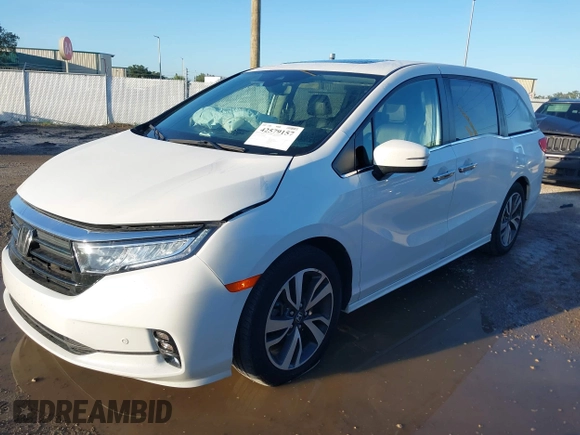 2022 Honda Odyssey Touring with VIN 5FNRL6H85NB058948, listed as a IAAI auction lot 42579157 with 53,669 mi miles and . Bid and sale history available at DreamBid. Image 17.