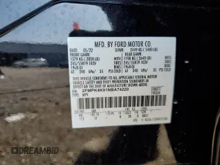 2022 Ford Edge Titanium with VIN 2FMPK4K91NBA74220, listed as a Copart auction lot 52184665 with 9,391 mi miles and Salvage Title. Bid and sale history available at carsss.com. Image 14.