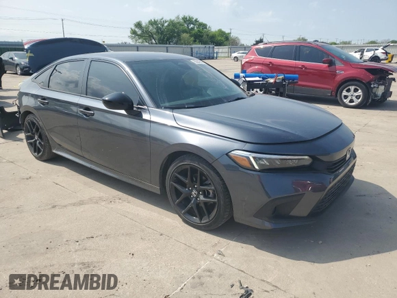 2024 Honda Civic Sedan Sport with VIN 2HGFE2F59RH502624, listed as a Copart auction lot 50642995 with 47,808 mi miles and Salvage Title. Bid and sale history available at carsss.com. Image 4.