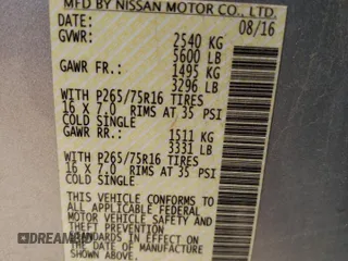 2016 Nissan Frontier Pro-4X with VIN 1N6AD0EV0GN797437, listed as a Copart auction lot 54203245 with 131,021 mi miles and Salvage title. Bid and sale history available at DreamBid. Image 12.