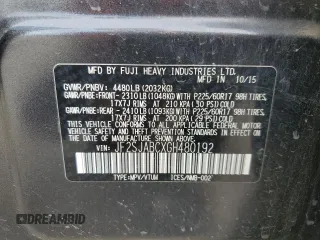 2016 Subaru Forester 2.5i z VIN JF2SJABCXGH480192, wystawiony jako Copart lot #77084634 z przebiegiem 128 190 mil mil oraz Szkoda całkowita • Salvage title. Historia ofert i sprzedaży dostępna na DreamBid. Obrazek 16.