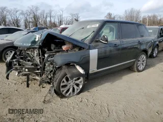 2021 Land Rover Range Rover z VIN SALGS5SE9MA422369, wystawiony jako Copart lot #43907744 z przebiegiem Nie podano mil oraz Czysty tytuł • Clean title. Historia ofert i sprzedaży dostępna na DreamBid. Obrazek 1.