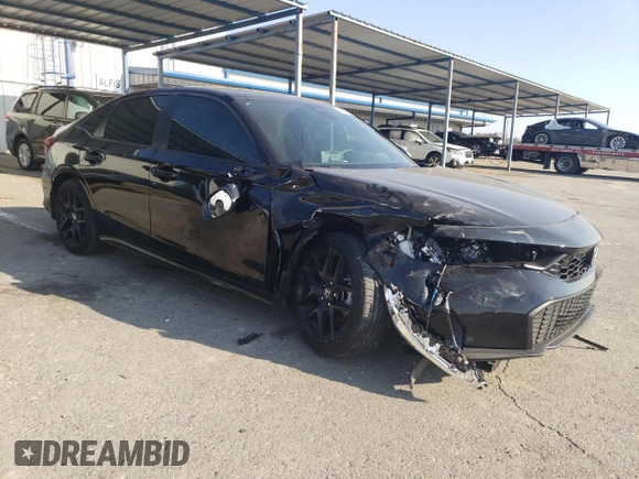 2025 Honda Civic Sport with VIN 2HGFE2F56SH527292, listed as a Copart auction lot 84069744 with 11,276 mi miles and Salvage Title. Bid and sale history available at carsss.com. Image 4.