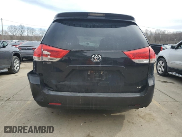 2012 Toyota Sienna with VIN 5TDKA3DC5CS013775, listed as a Copart auction lot 46312695 with 218,890 mi miles and Salvage Title. Bid and sale history available at DreamBid. Image 6.