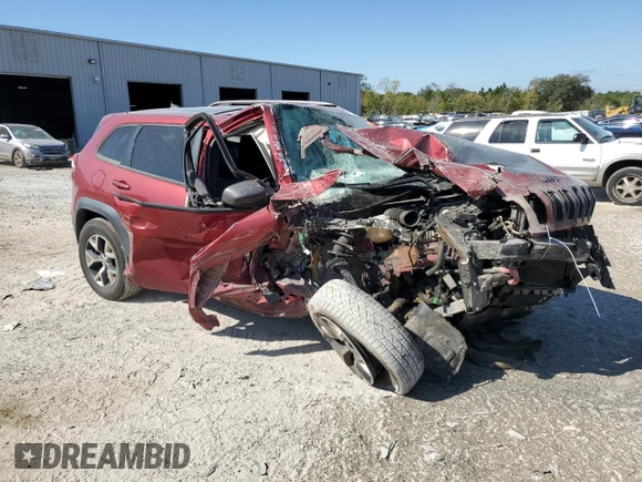 2016 Jeep Cherokee Trailhawk with VIN 1C4PJMBS0GW277367, listed as a Copart auction lot 49656155 with Not Provided miles and Salvage Title. Bid and sale history available at DreamBid. Image 4.