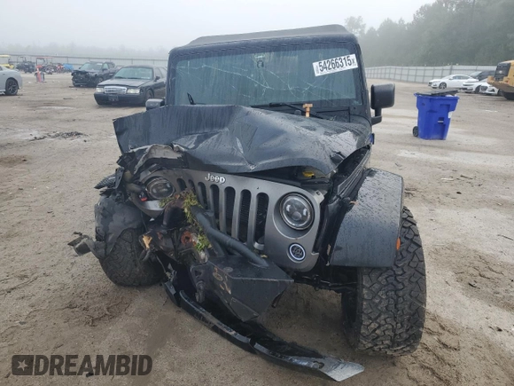 2015 Jeep Wrangler Unlimited Freedom with VIN 1C4BJWDG6FL568583, listed as a Copart auction lot 54266315 with Not provided miles and Salvage title. Bid and sale history available at DreamBid. Image 5.