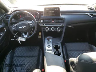 2019 Genesis G70 Dynamic with VIN KMTG34LE8KU032664, listed as a Copart auction lot 89106065 with 27,659 mi miles and Salvage Title. Bid and sale history available at DreamBid. Image 8.