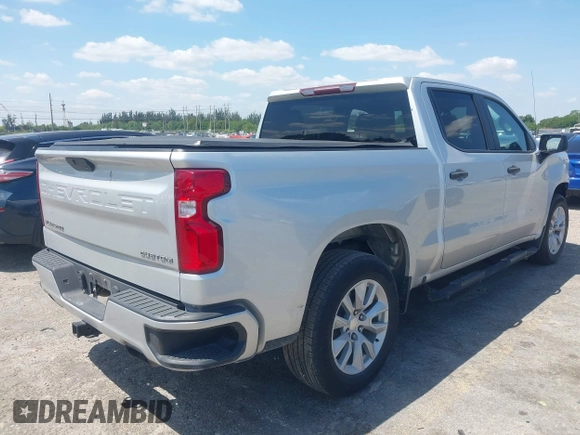 2021 Chevrolet Silverado 1500 Custom with VIN 3GCPWBEF2MG159836, listed as a IAAI auction lot 42059581 with 134,301 mi miles and . Bid and sale history available at DreamBid. Image 4.