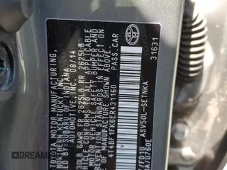 2014 Toyota Camry L with VIN 4T4BF1FK6ER431160, listed as a Copart auction lot 54502315 with 66,326 mi miles and Clean Title. Bid and sale history available at carsss.com. Image 12.