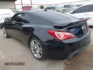 2014 Hyundai Genesis Coupe 3.8 Ultimate with VIN KMHHU6KJ9EU117703, listed as a IAAI auction lot 41486814 with 163,365 mi miles. Bid and sale history available at carsss.com. Image 3.