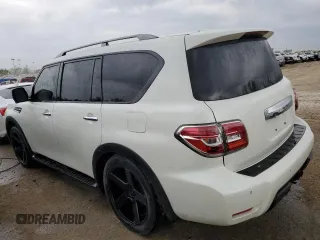 2017 Nissan Armada Platinum with VIN JN8AY2NE9H9700219, listed as a Copart auction lot 48886434 with 129,467 mi miles and Salvage Title. Bid and sale history available at carsss.com. Image 2.