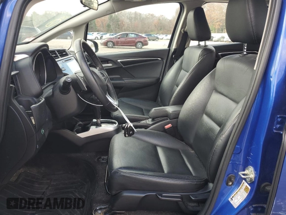 2017 Honda Fit EX-L with VIN 3HGGK5H80HM704757, listed as a Copart auction lot 80079734 with 53,397 mi miles and Salvage Title. Bid and sale history available at DreamBid. Image 7.