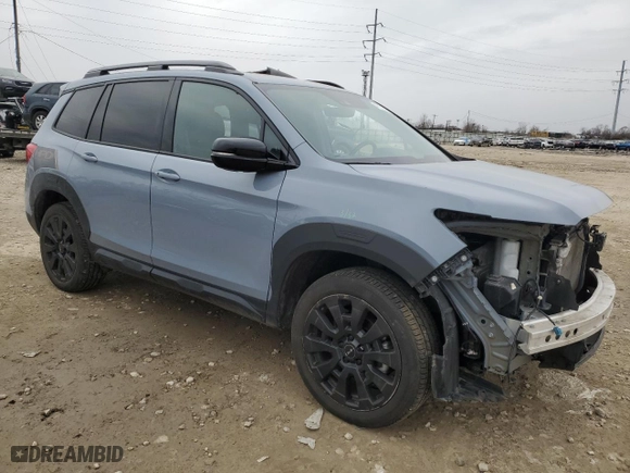 2022 Honda Passport Elite with VIN 5FNYF8H06NB020055, listed as a Copart auction lot 47772935 with 46,943 mi miles and Salvage Title. Bid and sale history available at carsss.com. Image 4.