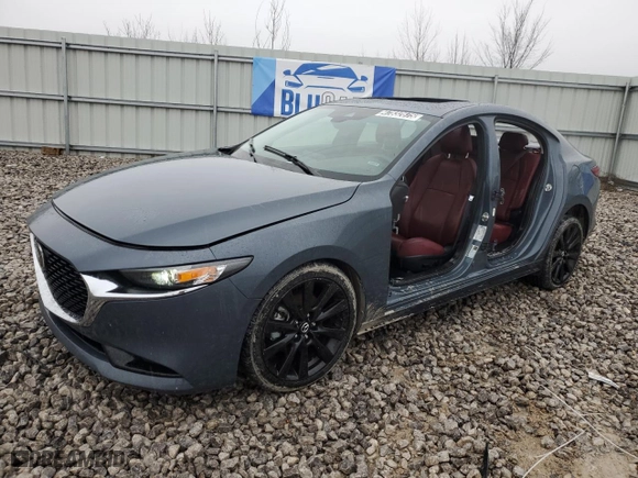 2023 Mazda Mazda3 Sedan 2.5 S Carbon Edition with VIN 3MZBPBCM7PM360093, listed as a Copart auction lot 47832675 with 36,286 mi miles and Non Repairable. Bid and sale history available at carsss.com. Image 1.