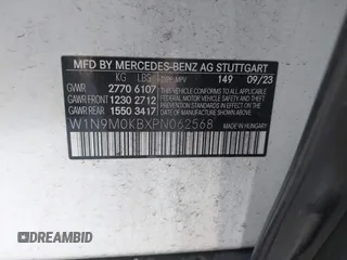 2023 Mercedes-Benz EQB 300 z VIN W1N9M0KBXPN062568, wystawiony jako IAAI lot #41025394 z przebiegiem Nie podano mil oraz . Historia ofert i sprzedaży dostępna na DreamBid. Obrazek 9.