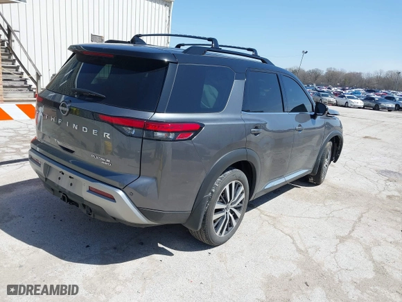 2022 Nissan Pathfinder Platinum with VIN 5N1DR3DJ4NC232212, listed as a IAAI auction lot 39144353 with 29,815 mi miles. Bid and sale history available at carsss.com. Image 4.