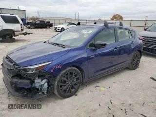 2024 Subaru Impreza RS with VIN JF1GUHHC0R8245191, listed as a Copart auction lot 85247954 with 12,075 mi miles and Salvage Title. Bid and sale history available at carsss.com. Image 1.