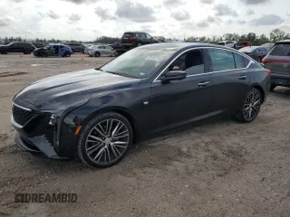 2025 Cadillac CT5 Premium Luxury with VIN 1G6DN5RW5S0100897, listed as a Copart auction lot 78741714 with 5,494 mi miles and Salvage title. Bid and sale history available at DreamBid. Image 1.
