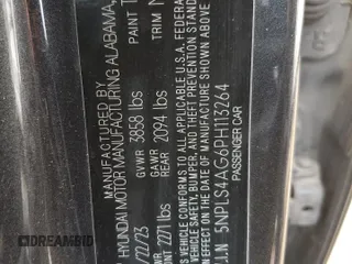 2023 Hyundai Elantra SEL z VIN 5NPLS4AG6PH113264, wystawiony jako Copart lot #56045275 z przebiegiem 32 134 mil mil oraz Szkoda całkowita • Salvage title. Historia ofert i sprzedaży dostępna na DreamBid. Obrazek 13.