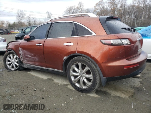 2006 Infiniti FX with VIN JNRBS08WX6X400546, listed as a Copart auction lot 49490105 with Not Provided miles and Non Repairable. Bid and sale history available at carsss.com. Image 2.