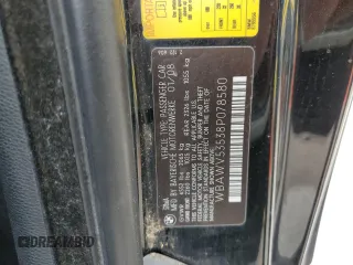 2008 BMW 3 Series 328xi z VIN WBAWV53538P078580, wystawiony jako Copart lot #52483785 z przebiegiem 121 613 mil mil oraz Nie do naprawy • Non repairable. Historia ofert i sprzedaży dostępna na DreamBid. Obrazek 12.