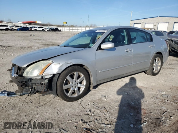 2004 Nissan Maxima SL with VIN 1N4BA41E74C885024, listed as a Copart auction lot 50556225 with 124,657 mi miles and Salvage Title. Bid and sale history available at carsss.com. Image 1.