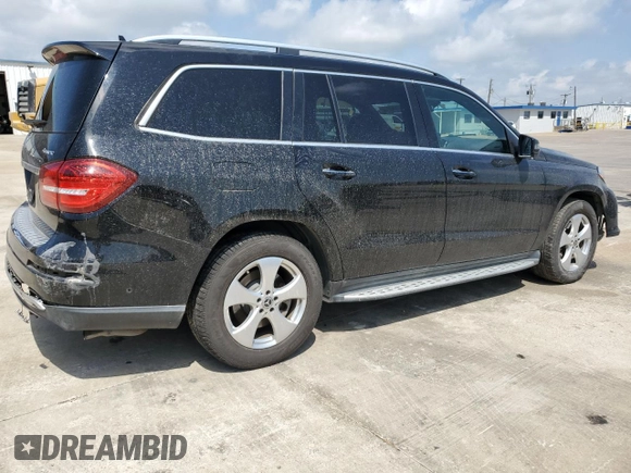 2017 Mercedes-Benz GLS 450 with VIN 4JGDF6EE7HA985714, listed as a Copart auction lot 53580884 with 87,158 mi miles and Salvage Title. Bid and sale history available at DreamBid. Image 3.