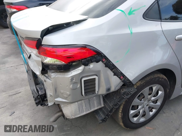 2020 Toyota Corolla LE with VIN JTDEPRAE0LJ080690, listed as a IAAI auction lot 41905637 with 32,904 mi miles and . Bid and sale history available at DreamBid. Image 18.
