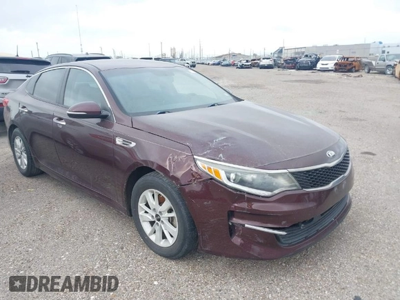 2017 Kia Optima LX with VIN 5XXGT4L3XHG160254, listed as a IAAI auction lot 41622748 with 80,012 mi miles. Bid and sale history available at carsss.com. Image 1.