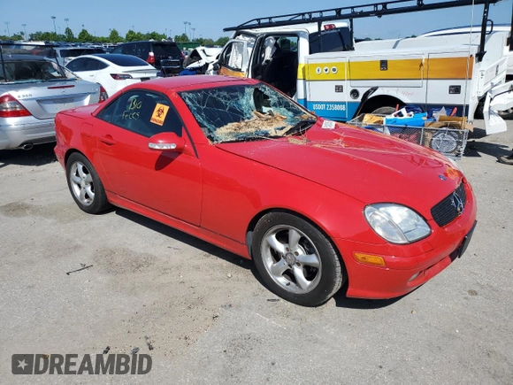 2002 Mercedes-Benz SLK 320 with VIN WDBKK65F62F246665, listed as a Copart auction lot 61410145 with Not provided miles and Salvage title. Bid and sale history available at DreamBid. Image 4.