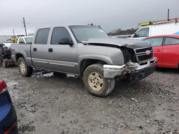 2007 Chevrolet Silverado 1500 Classic LT3 with VIN 2GCEK13ZX71144086, listed as a Copart auction lot 44955165 with 0 mi miles and Salvage Title. Bid and sale history available at carsss.com. Image 4.