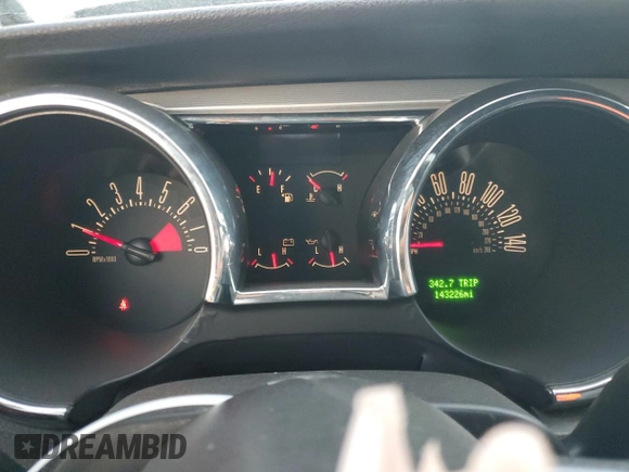 2006 Ford Mustang GT Deluxe with VIN 1ZVFT85H665222727, listed as a Copart auction lot 48214285 with 143,226 mi miles and Salvage Title. Bid and sale history available at carsss.com. Image 9.