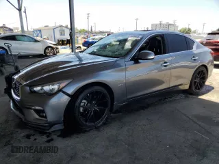 2019 Infiniti Q50 Luxe with VIN JN1EV7AP8KM514432, listed as a Copart auction lot 61669405 with 49,753 mi miles and Salvage title. Bid and sale history available at DreamBid. Image 1.
