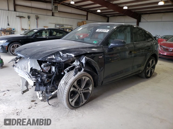 2023 Audi Q5 Sportback S line Premium Plus with VIN WA15AAFY9P2045081, listed as a Copart auction lot 58192475 with 40,107 mi miles and Salvage title. Bid and sale history available at DreamBid. Image 1.