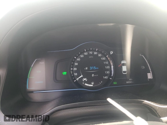 2019 Hyundai Ioniq Limited with VIN KMHC05LC7KU144216, listed as a Copart auction lot 59552425 with 66,932 mi miles and Salvage title. Bid and sale history available at DreamBid. Image 9.