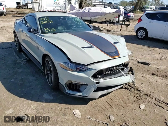 2022 Ford Mustang Mach 1 with VIN 1FA6P8R02N5550873, listed as a Copart auction lot 84325234 with 28,251 mi miles and Salvage title. Bid and sale history available at DreamBid. Image 13.
